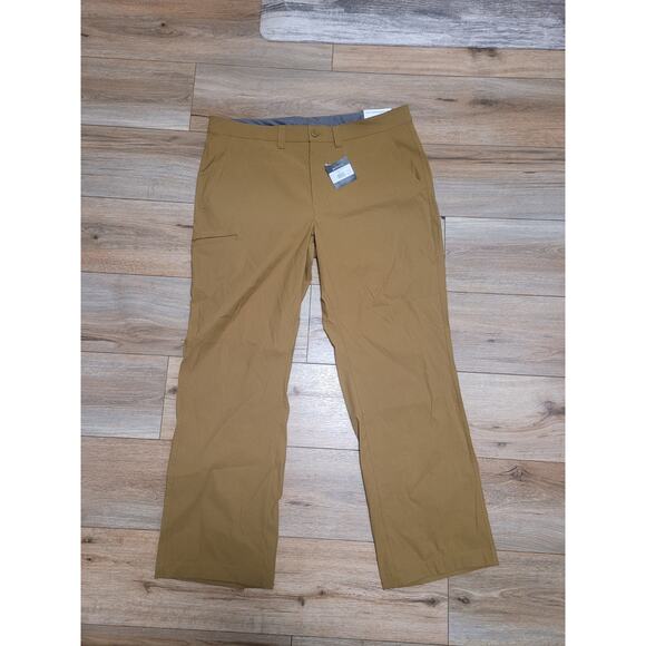 Eddie Bauer Pants Mens 36x30 Tan Khaki Sport Shop Hiking Performance Tech Flex - Picture 1 of 7